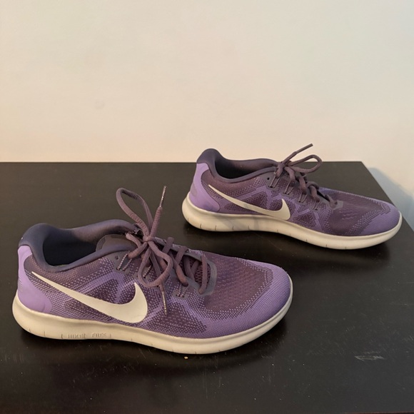 Nike Shoes - Nike Women's Purple Mesh Running Sneakers with White Swoosh